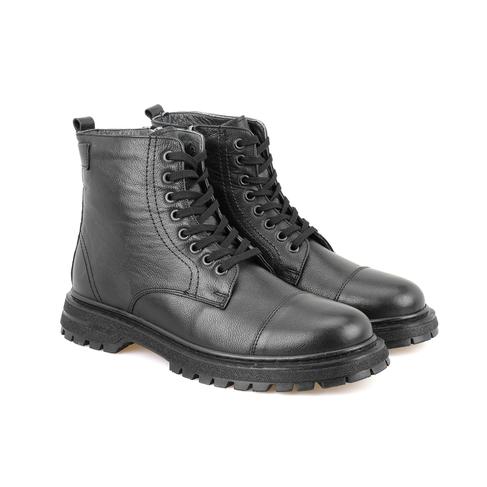  Antonio Siyah Erkek Fermuarlı Deri Bot