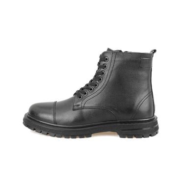  Antonio Siyah Erkek Fermuarlı Deri Bot