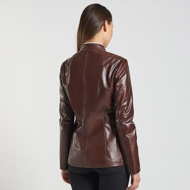  Kahve Marya Kadın Deri Ceket