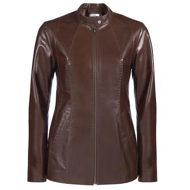  Kahve Marya Kadın Deri Ceket