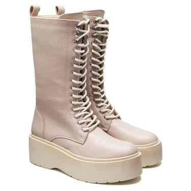  Kadın Bej Deri Çizme