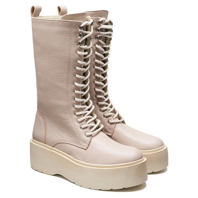  Kadın Bej Deri Çizme