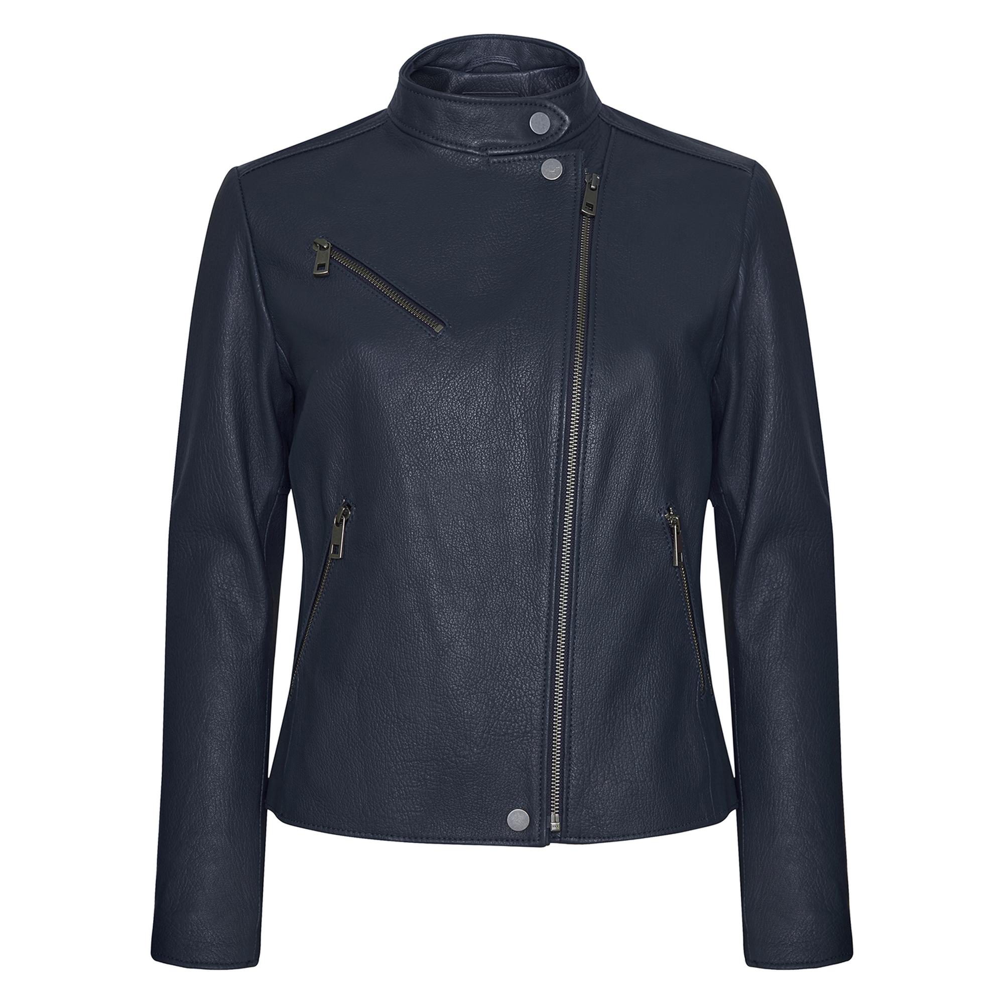 Destiny Lacivert Kadın Deri Ceket