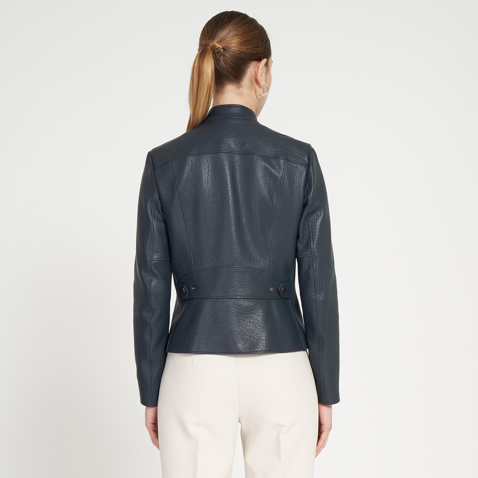 Destiny Lacivert Kadın Deri Ceket