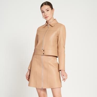  Helen Bej Kadın Deri Etek