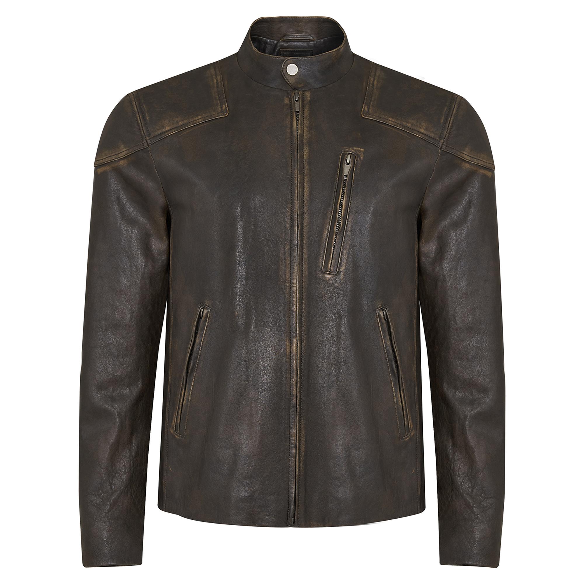 Zenon Siyah Erkek Vintage Deri Ceket