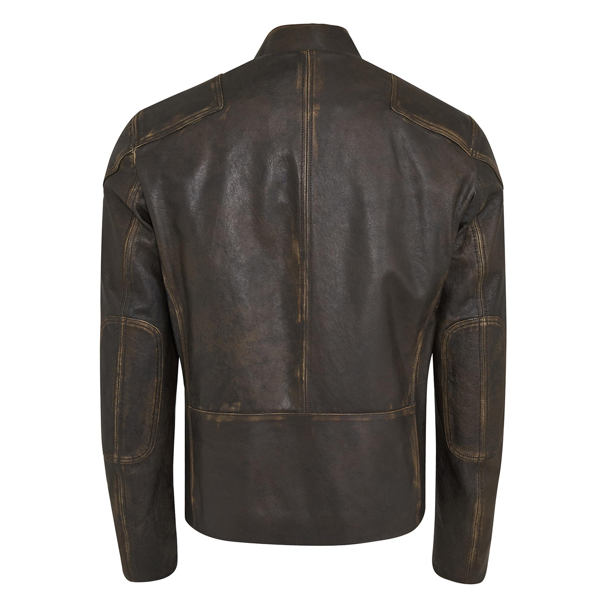 Zenon Siyah Erkek Vintage Deri Ceket