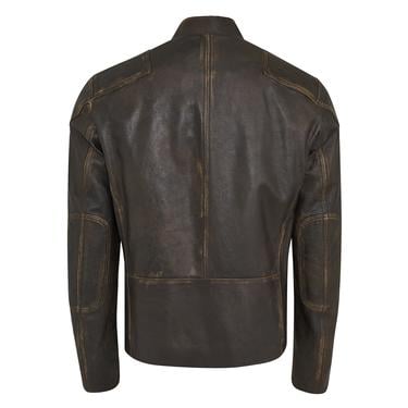  Zenon Siyah Erkek Vintage Deri Ceket