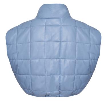  Marquise Mavi Kadın Kısa PufferDeri Yelek