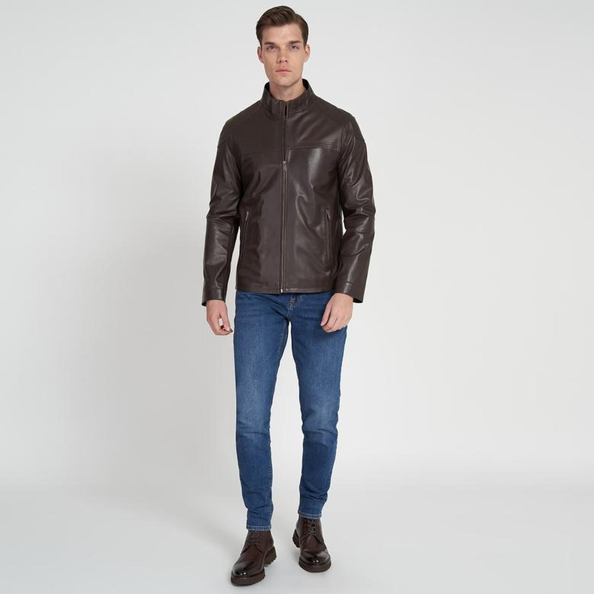 Paul Kahve Erkek Deri Ceket