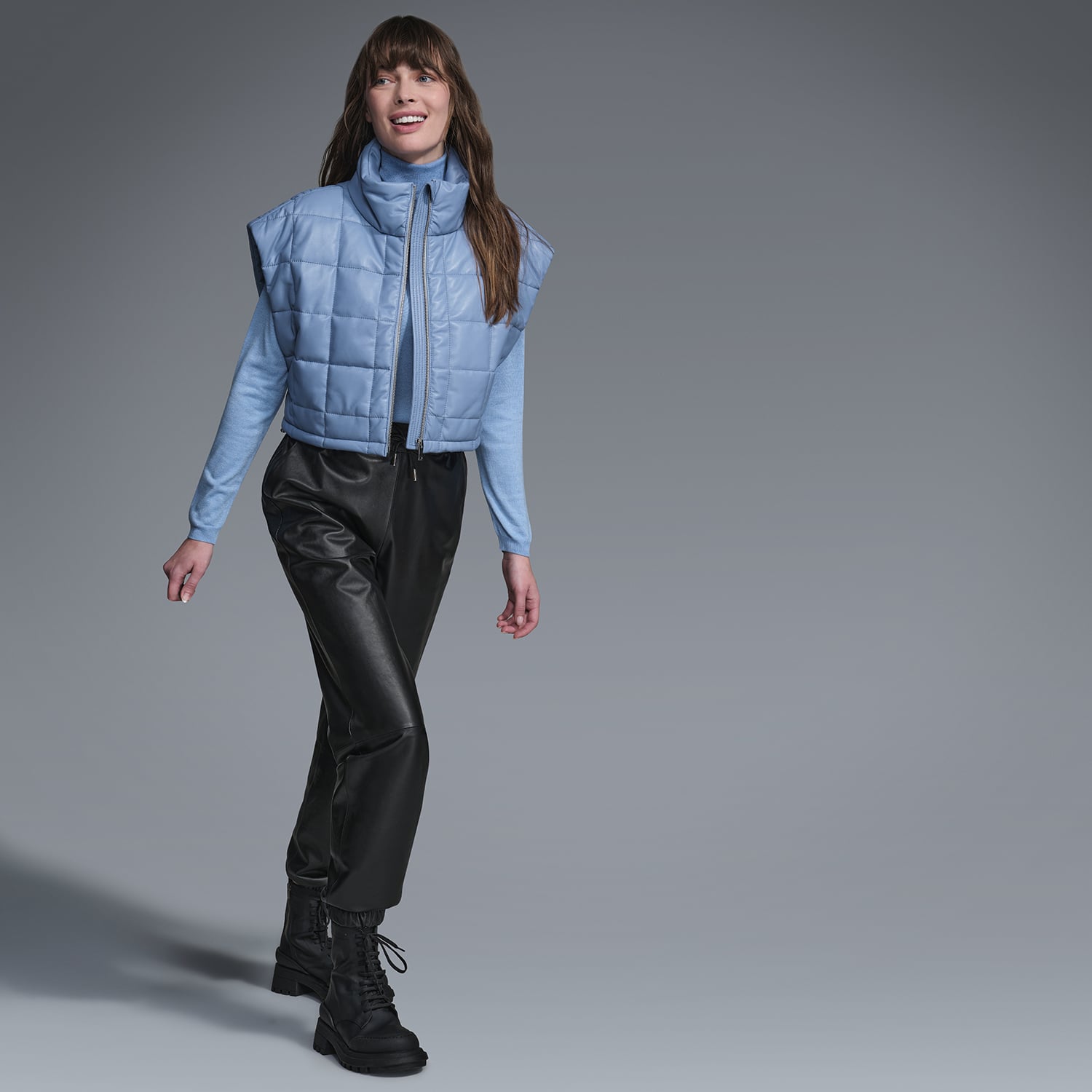  Rhonda Siyah Kadın Deri Pantolon