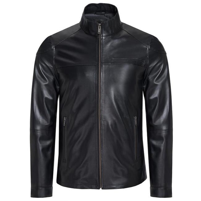  Paul Siyah Erkek Deri Ceket