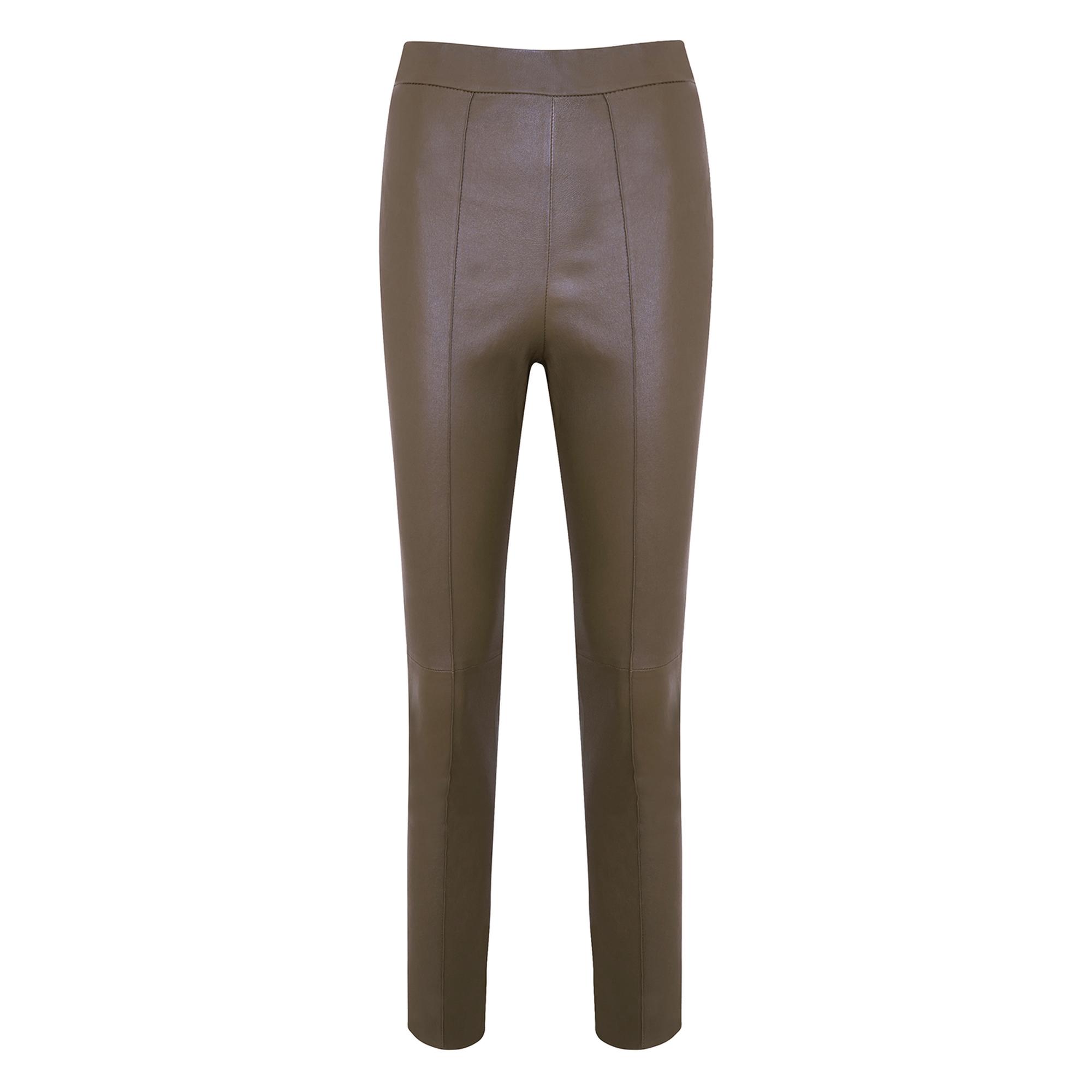 Molly Yeşil Kadın Deri Pantolon