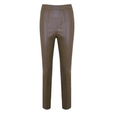  Molly Yeşil Kadın Deri Pantolon