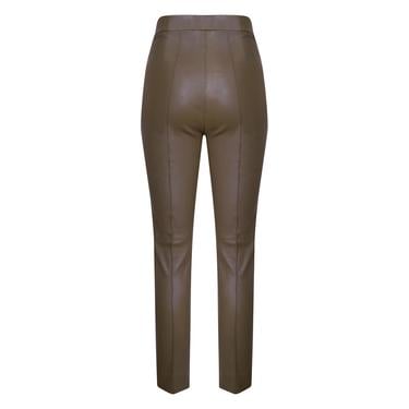  Molly Yeşil Kadın Deri Pantolon