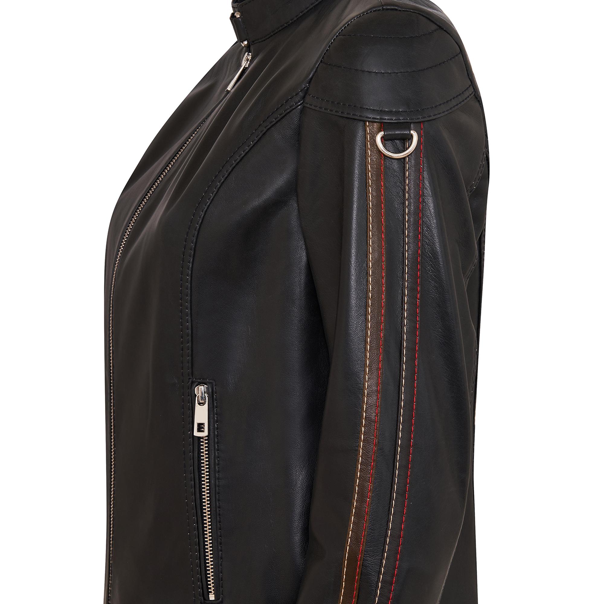 Ilaria Lacivert Kadın Deri Ceket