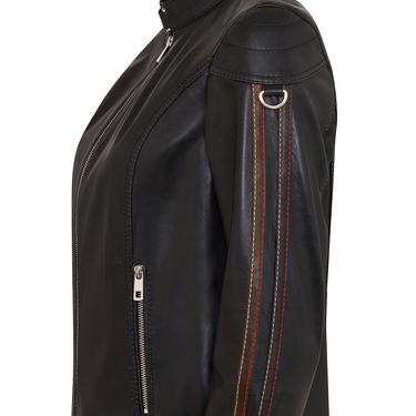  Ilaria Lacivert Kadın Deri Ceket