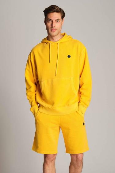  Erkek Kapüşonlu Sweatshirt 23305 951 - Golden rod