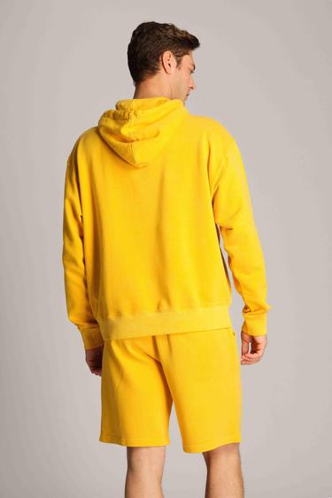  Erkek Kapüşonlu Sweatshirt 23305 951 - Golden rod