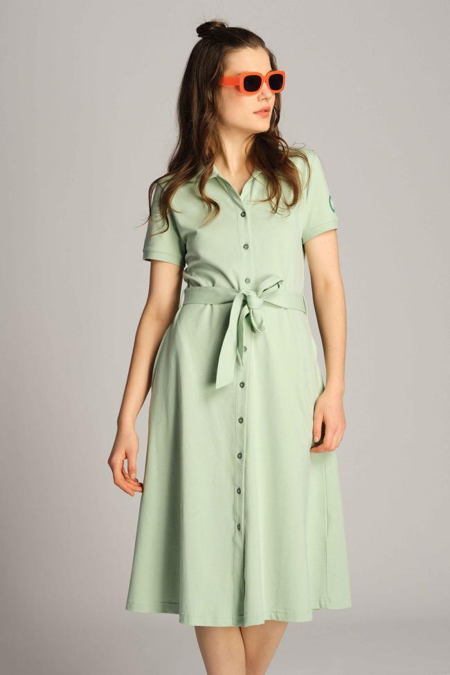  Kadın Elbise 23352 631 - Cameo green