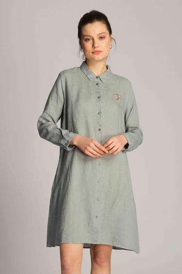  Kadın Elbise 23901 5806 - Green Mileniu