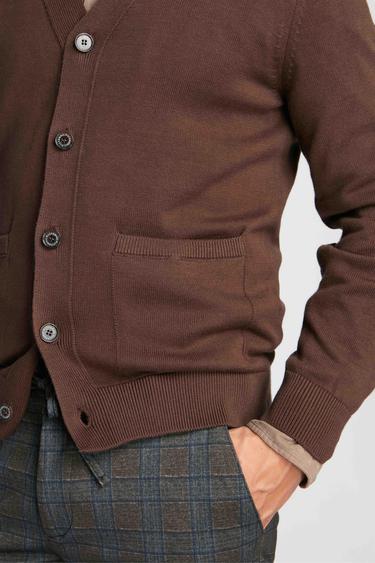  Erkek Hırka 23228 14527 - Chesnut