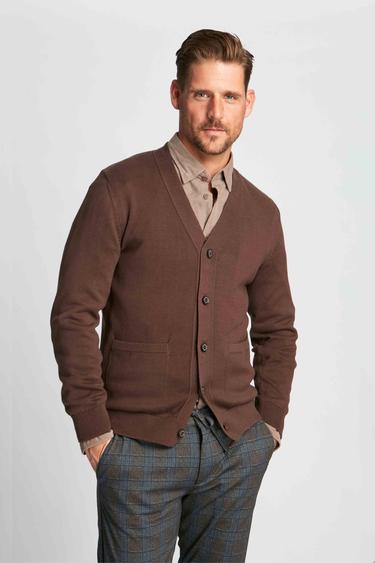  Erkek Hırka 23228 14527 - Chesnut