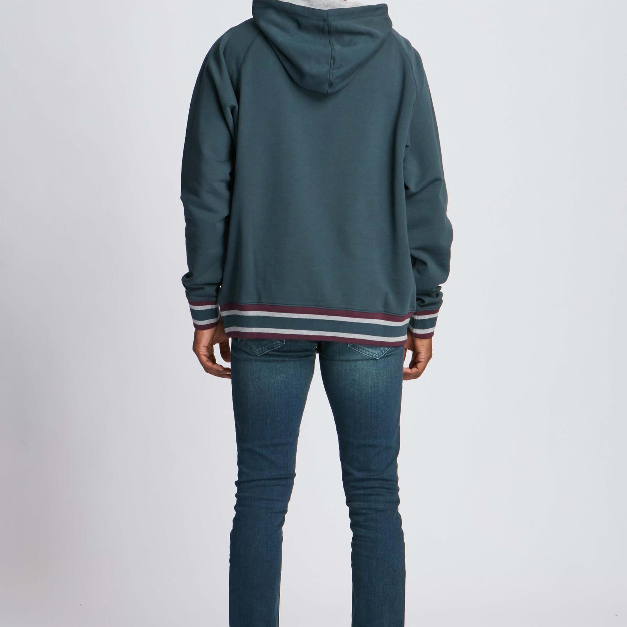 Erkek Kapüşonlu Sweatshirt 23003 353 - Space green