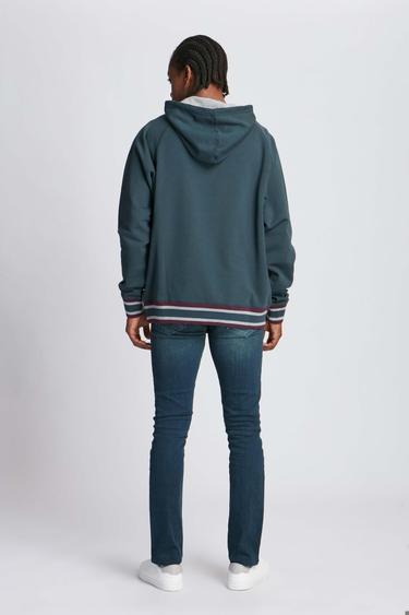  Erkek Kapüşonlu Sweatshirt 23003 353 - Space green