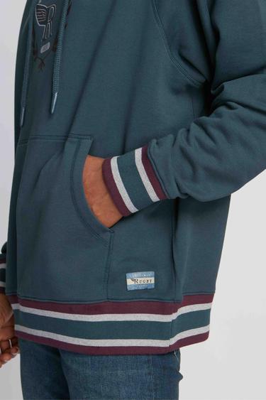  Erkek Kapüşonlu Sweatshirt 23003 353 - Space green