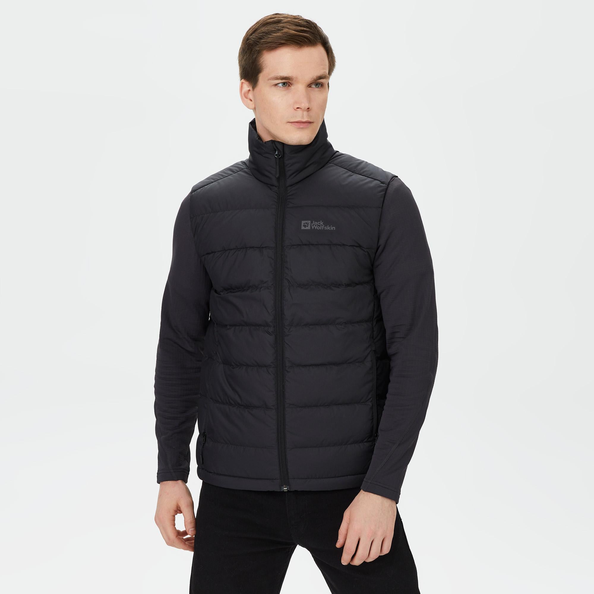 Jack Wolfskin Ather Down Vest Erkek Siyah Yelek