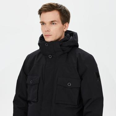  Jack Wolfskin Eiswald Parka Erkek Siyah Mont