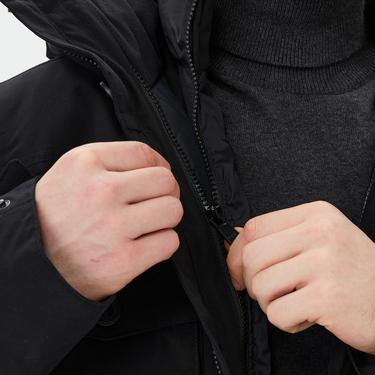  Jack Wolfskin Eiswald Parka Erkek Siyah Mont
