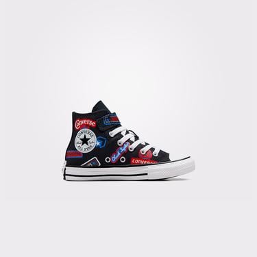  Converse Chuck Taylor All Star Easy On Stickers Çocuk Siyah Sneaker
