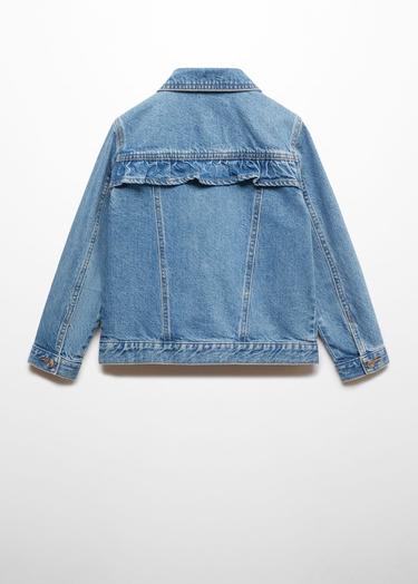  Mango Çocuk Volanlı Denim Mont Donuk Mavi