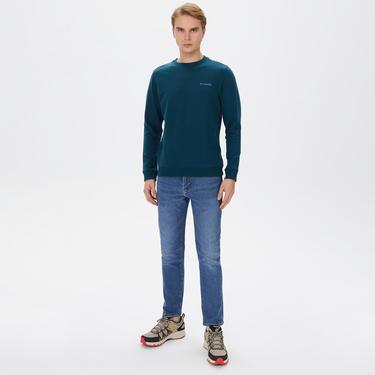  Columbia Basic Crew Erkek Yeşil Sweatshirt