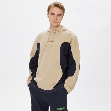  Les Benjamins 005 Unisex Kahverengi Oversized Hoodie Sweatshirt