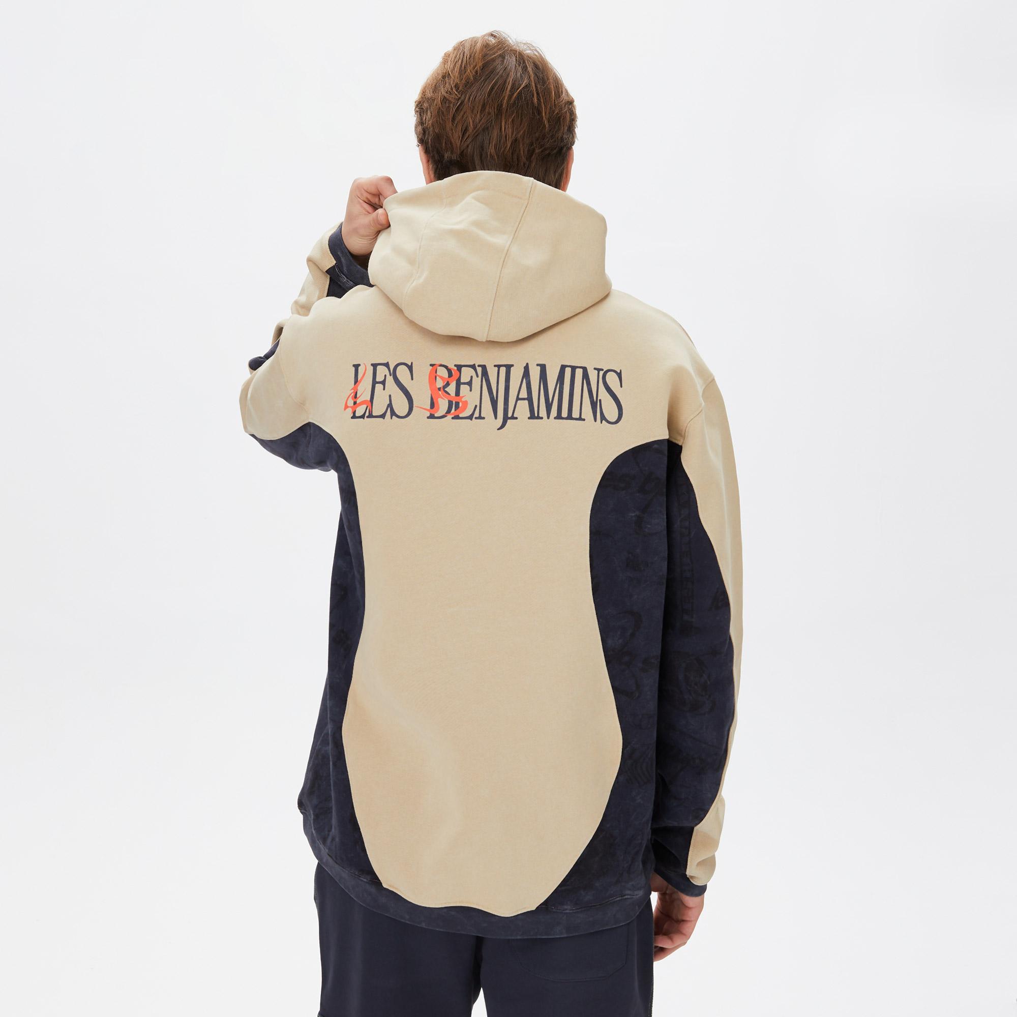 Les Benjamins 005 Unisex Kahverengi Oversized Hoodie Sweatshirt