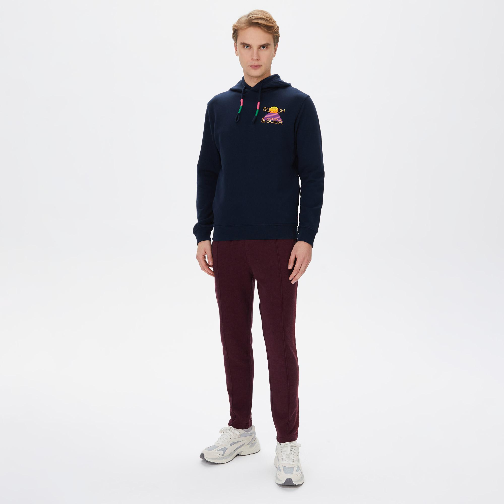 Scotch & Soda Erkek Siyah Hoodie Sweatshirt