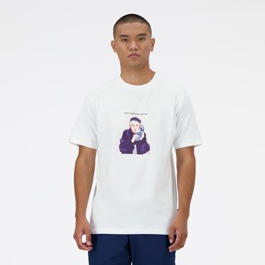  New Balance Athletics Models Never Age Relaxed Erkek Beyaz T-Shirt