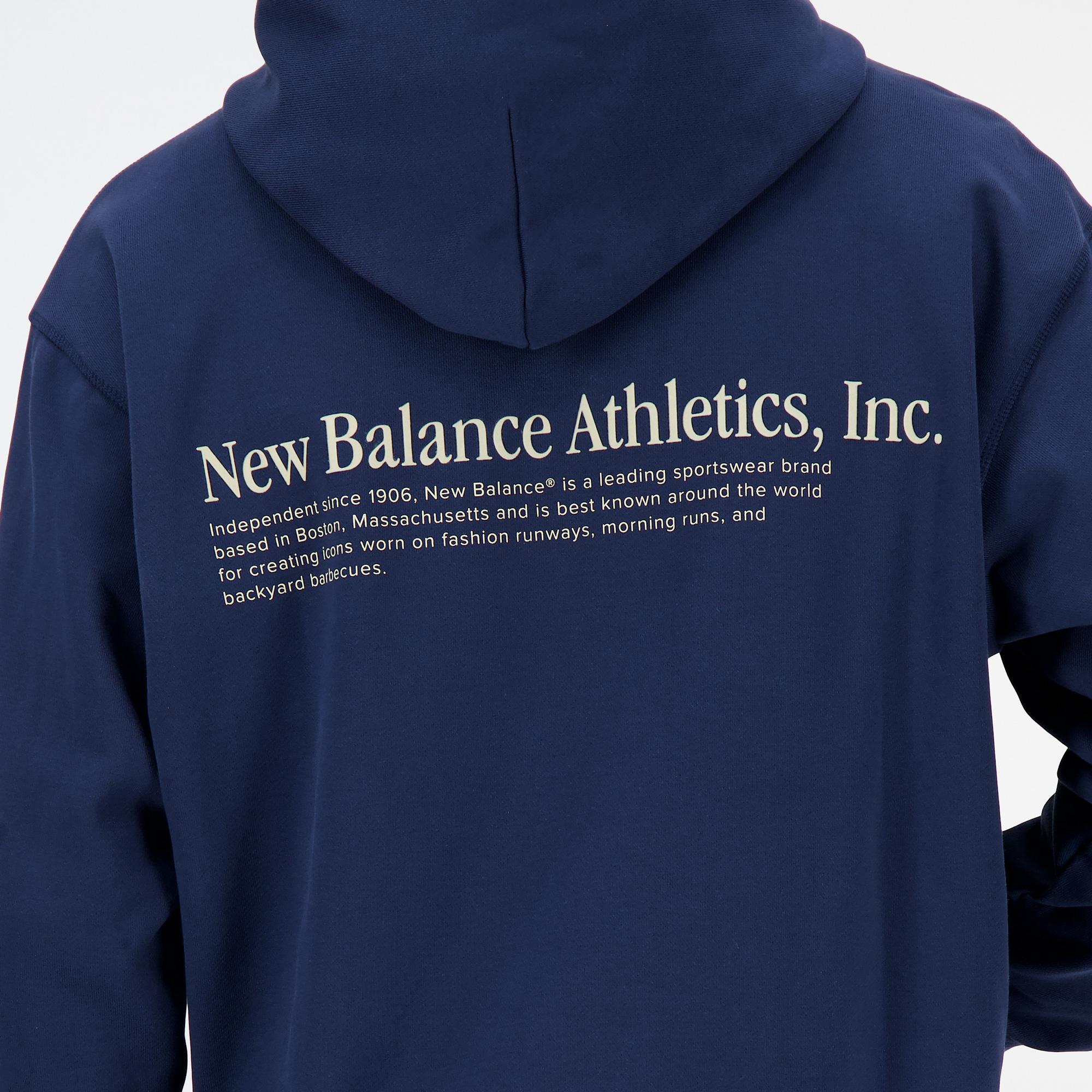 New Balance Athletics Models Never Age Relaxed Erkek Lacivert Sweatshirt