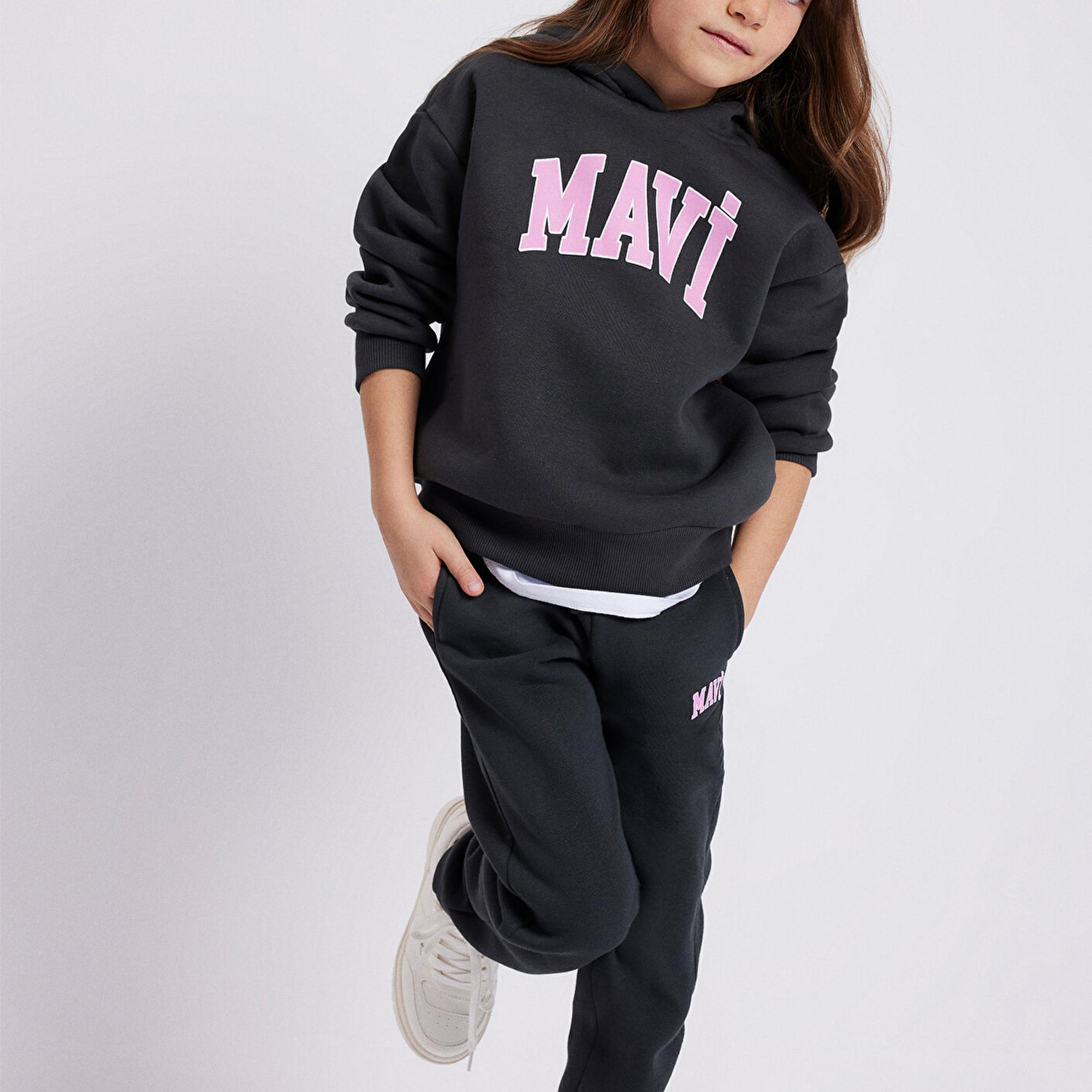 Mavi Mavi Logo Baskılı Fermuarlı Gri Sweatshirt 7610035-70087