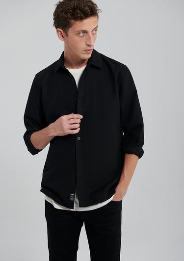  Mavi Siyah Gömlek Slim Fit / Dar Kesim 0210944-900