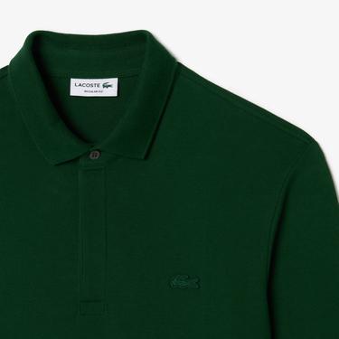  Lacoste Paris Erkek Regular Fit Uzun Kollu Haki Polo