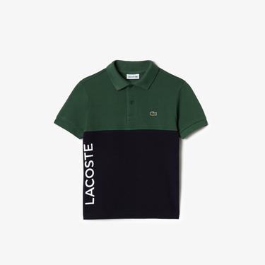  Lacoste Çocuk Renk Bloklu Haki Polo