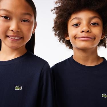  Lacoste Çocuk Uzun Kollu Bisiklet Yaka Lacivert T-Shirt