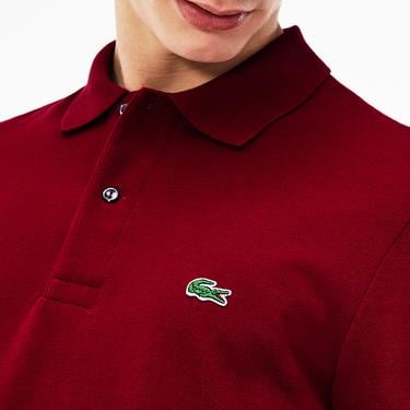  Lacoste Erkek Classic Fit Uzun Kollu Bordo Polo