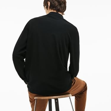  Lacoste Erkek Classic Fit Uzun Kollu Siyah Polo