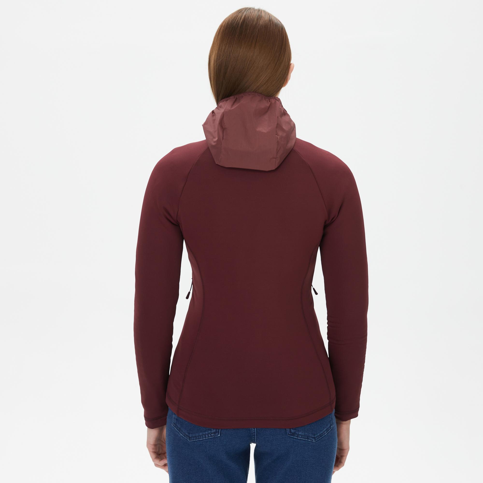 Jack Wolfskin Tasman Down Hybrid Kadın Bordo Outdoor Ceket