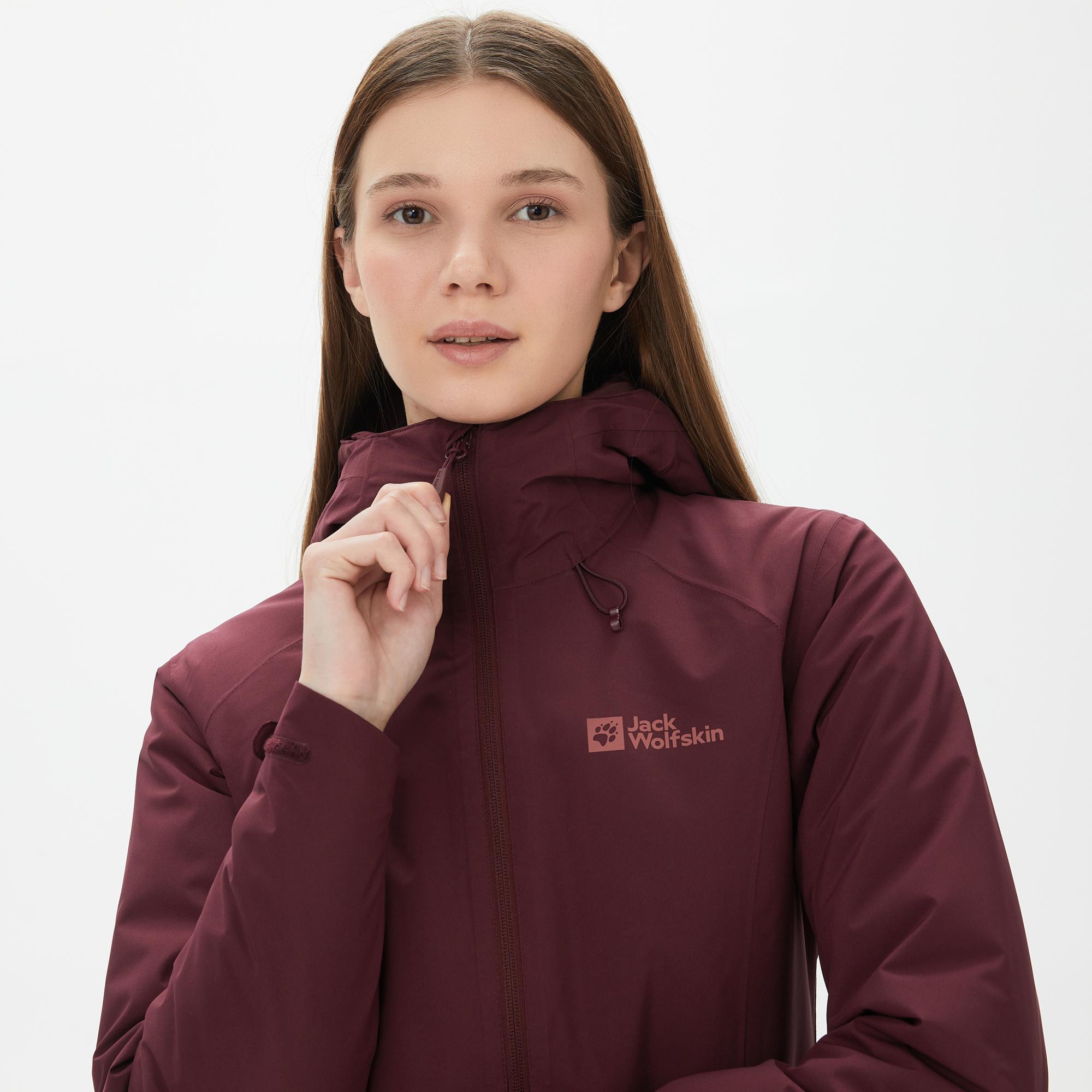 Jack Wolfskin Heidelstein Ins Kadın Bordo Outdoor Ceket